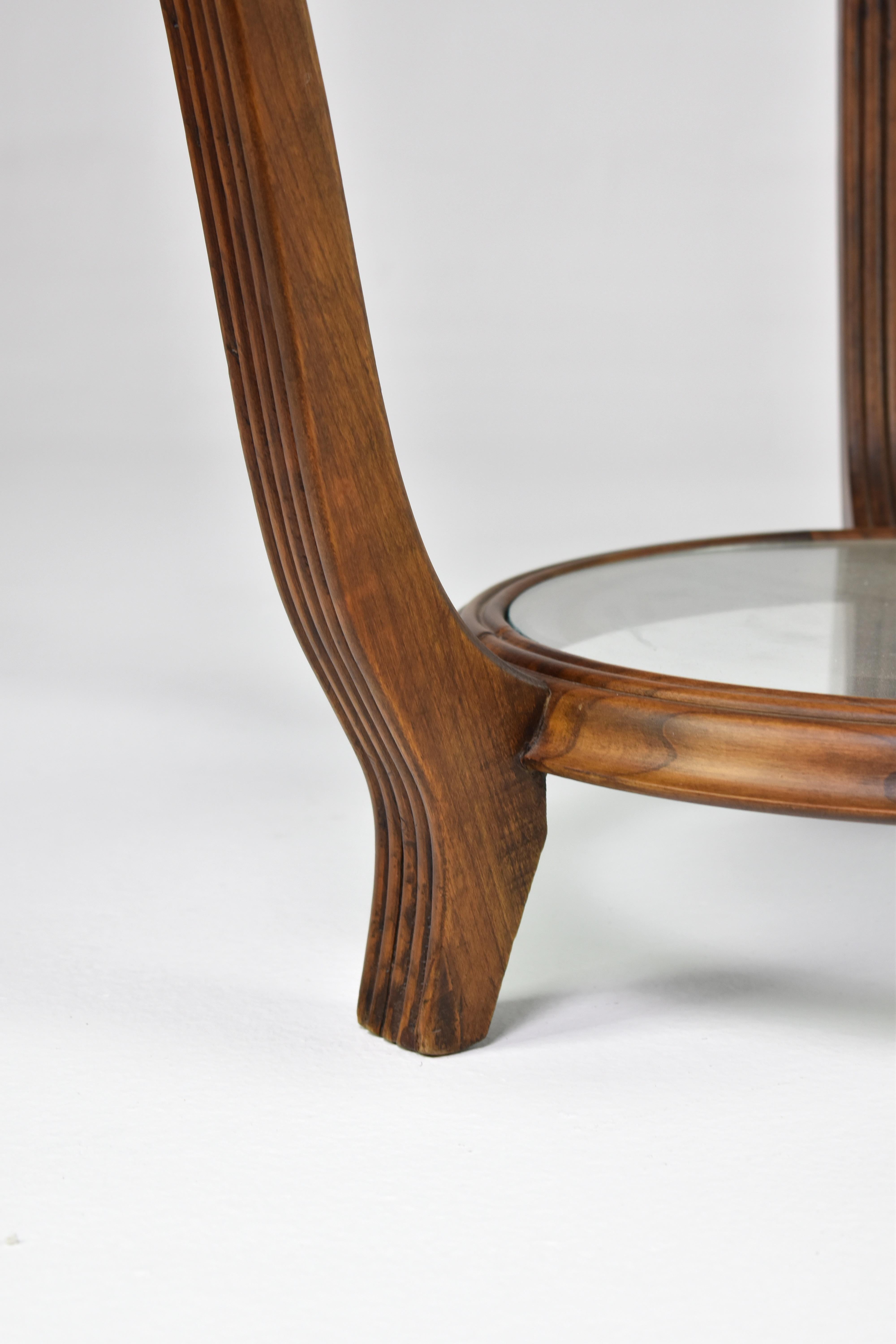 Italian Wood & Glass Coffee Table Attributed to Paolo buffa, 1940-50s 3