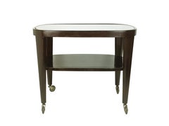 Italian Wood & Glass Mid-Century Modern Serving Cart