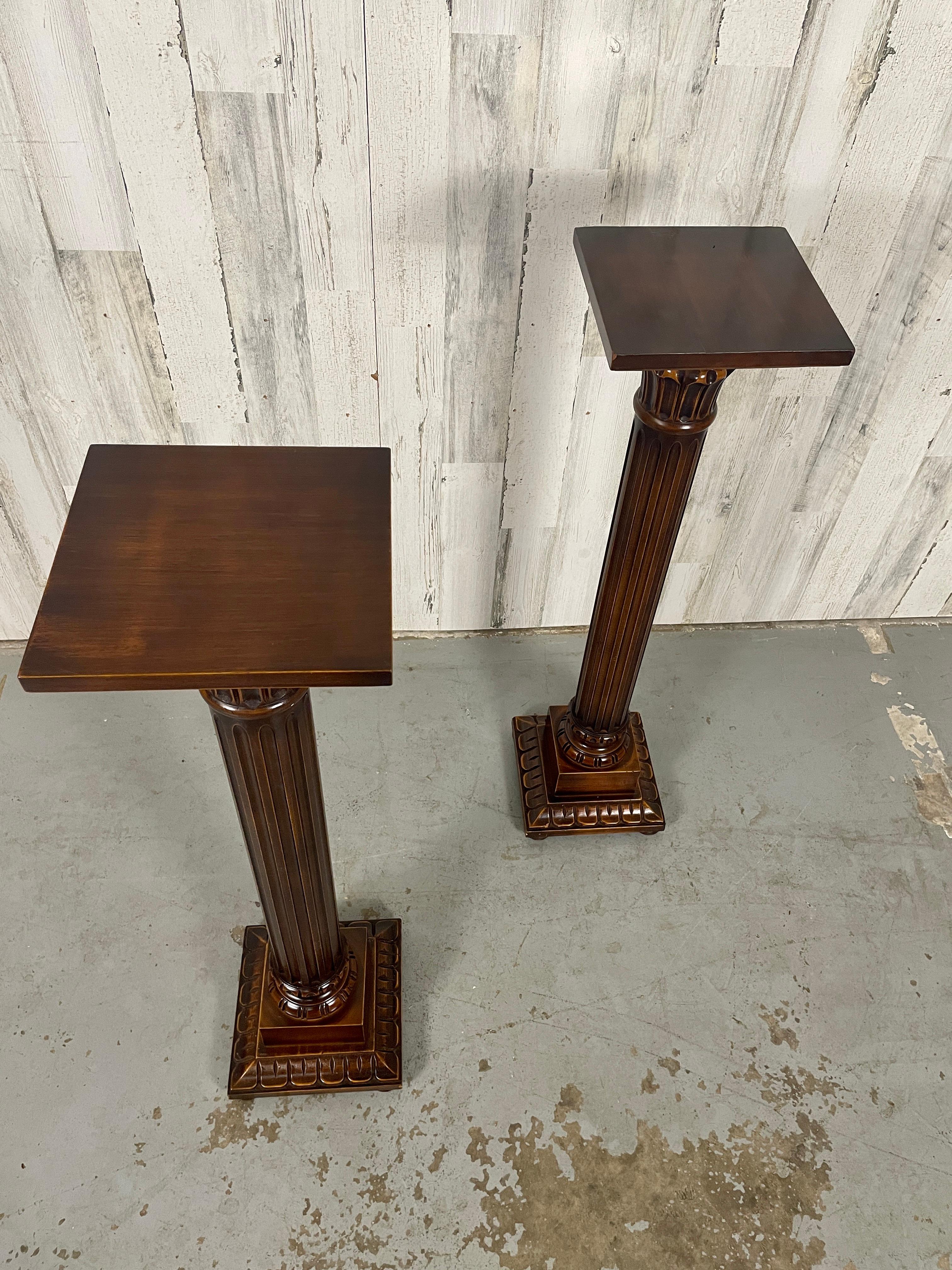 Italian Wood Pedestal / Plant Stands  For Sale 2