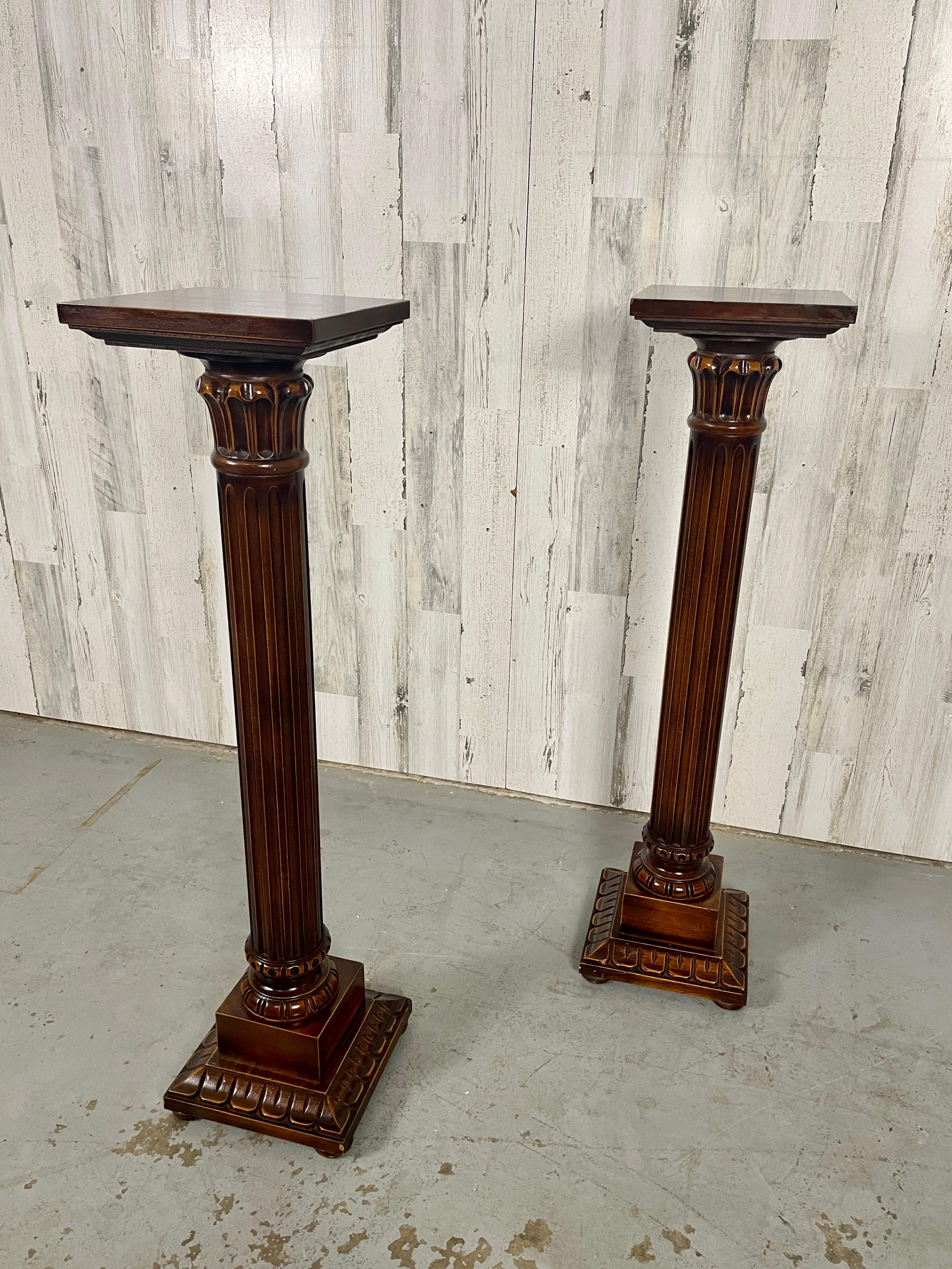 Italian Wood Pedestal / Plant Stands  For Sale 3