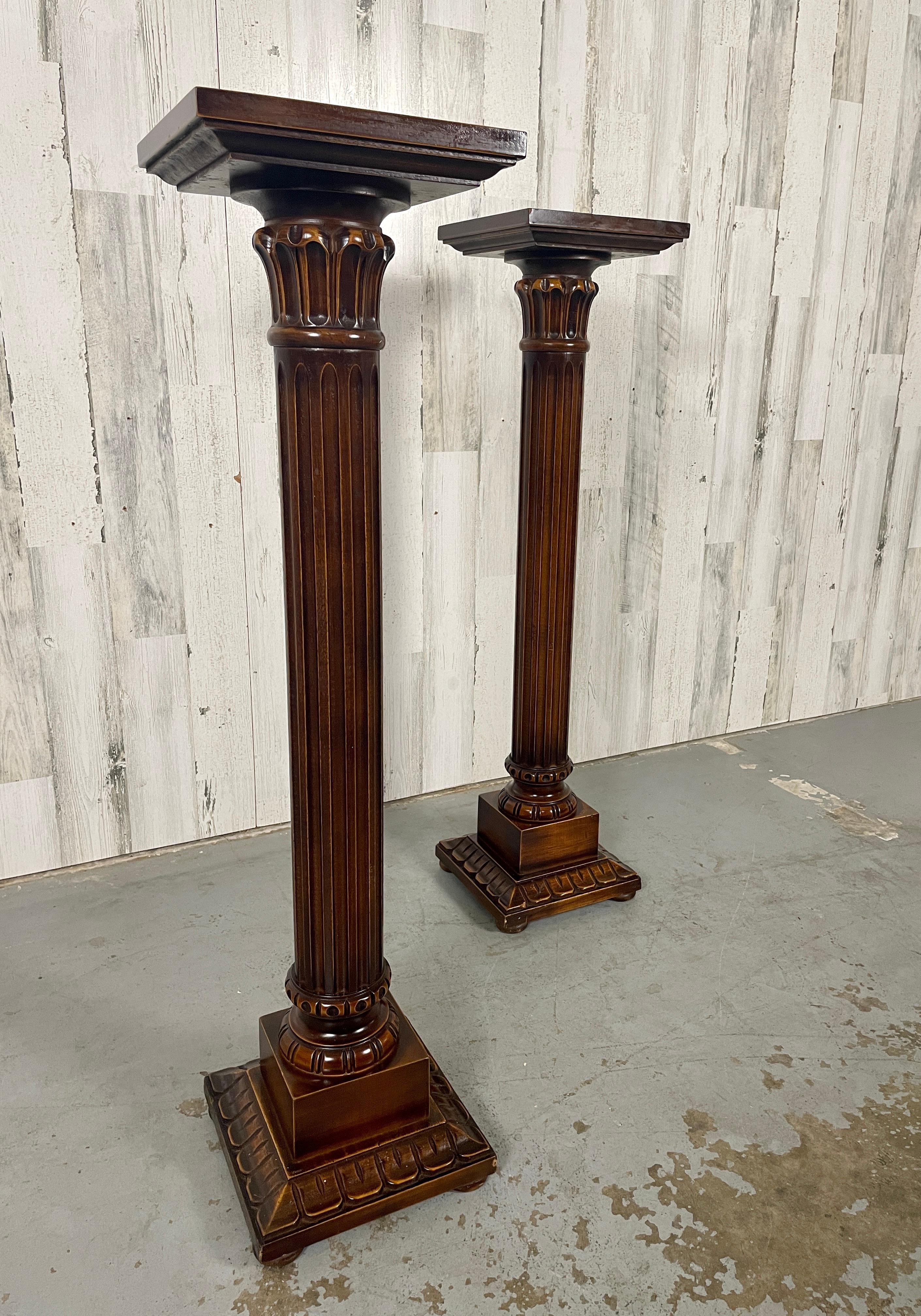 Italian Wood Pedestal / Plant Stands  For Sale 4