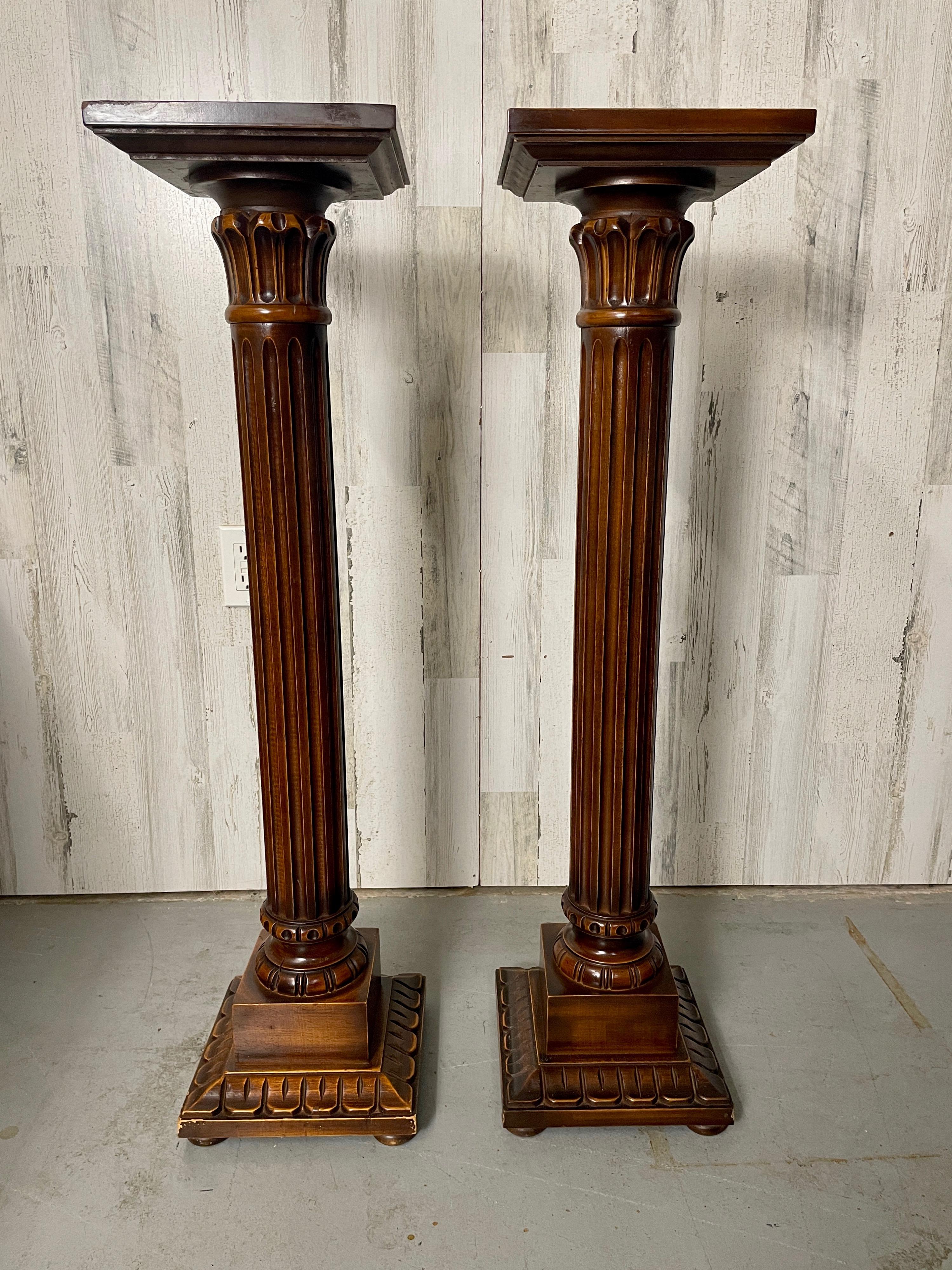 Italian Wood Pedestal / Plant Stands  For Sale 9