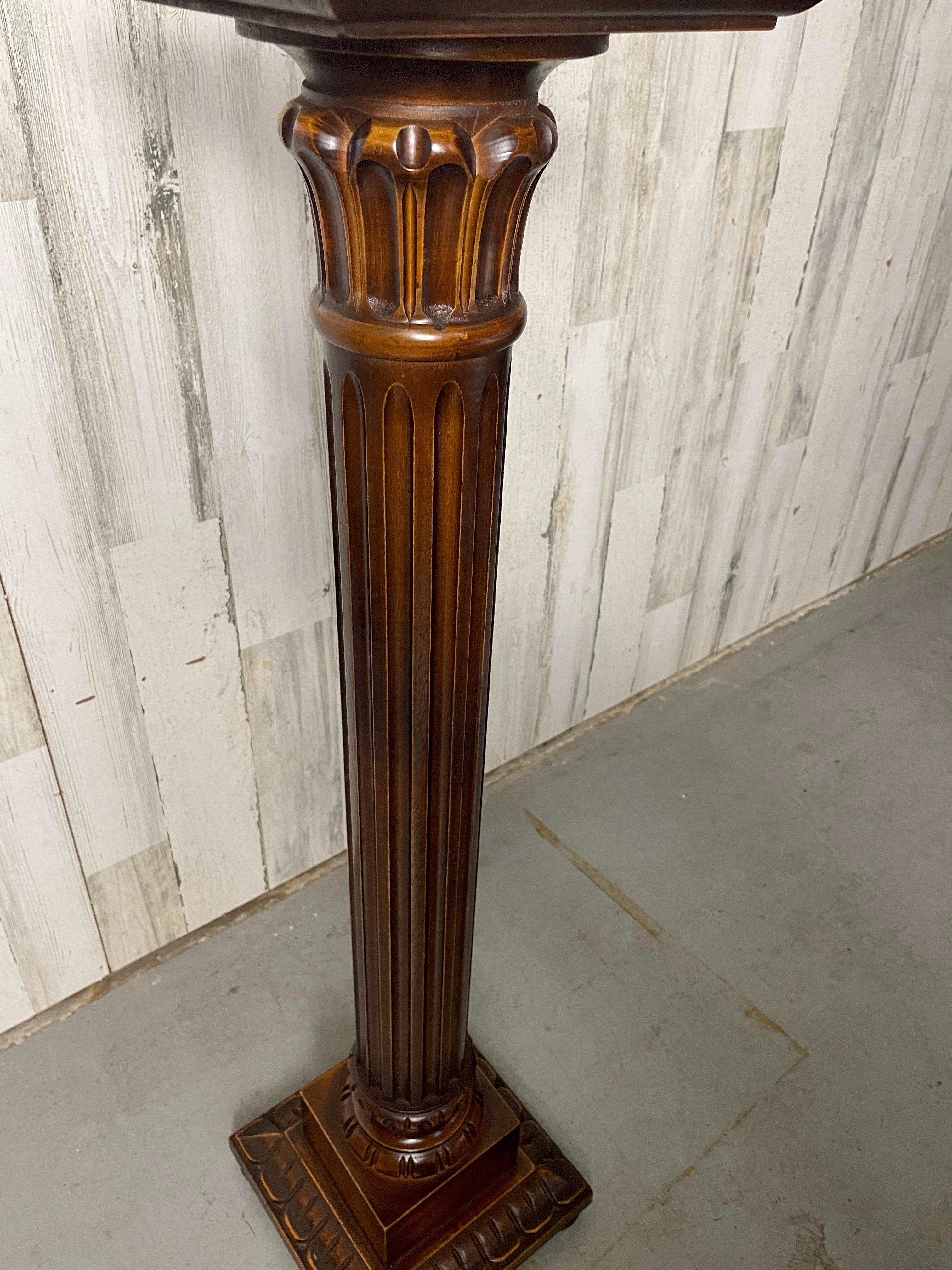 Neoclassical Italian Wood Pedestal / Plant Stands  For Sale