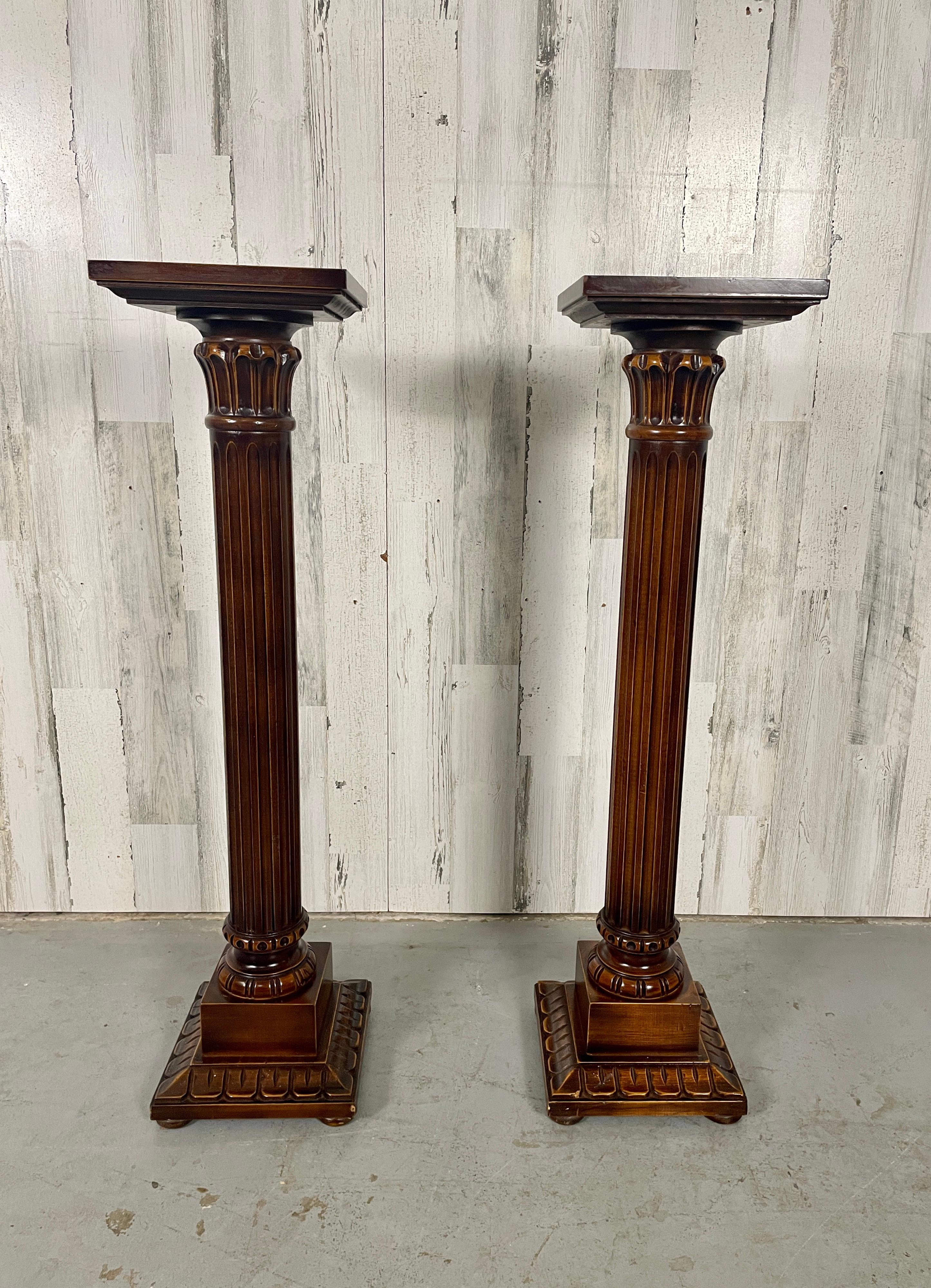 Italian Wood Pedestal / Plant Stands  For Sale 1