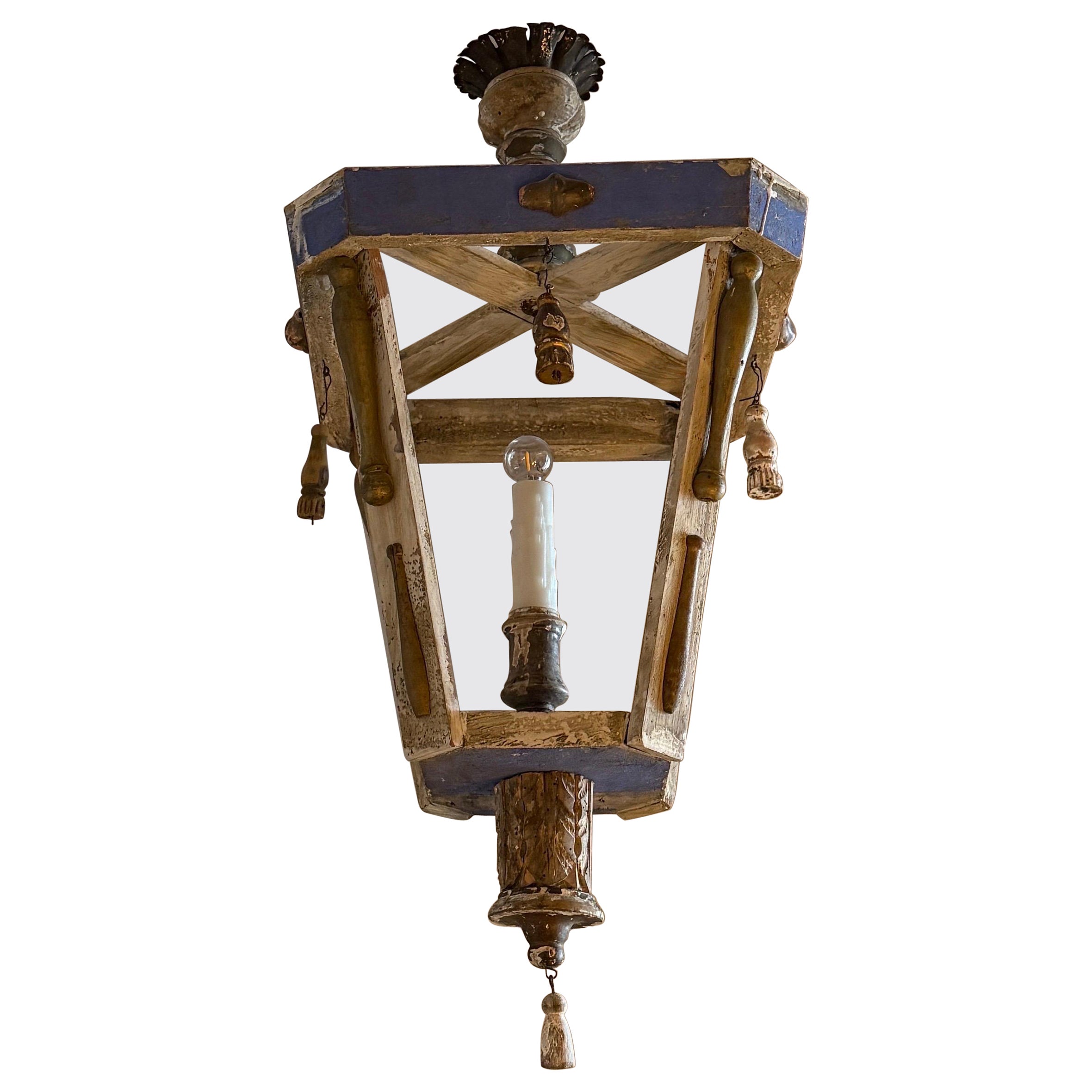 Italienische Wood Wood Anhänger mit antiken Altar Fragmente gemacht. im Angebot