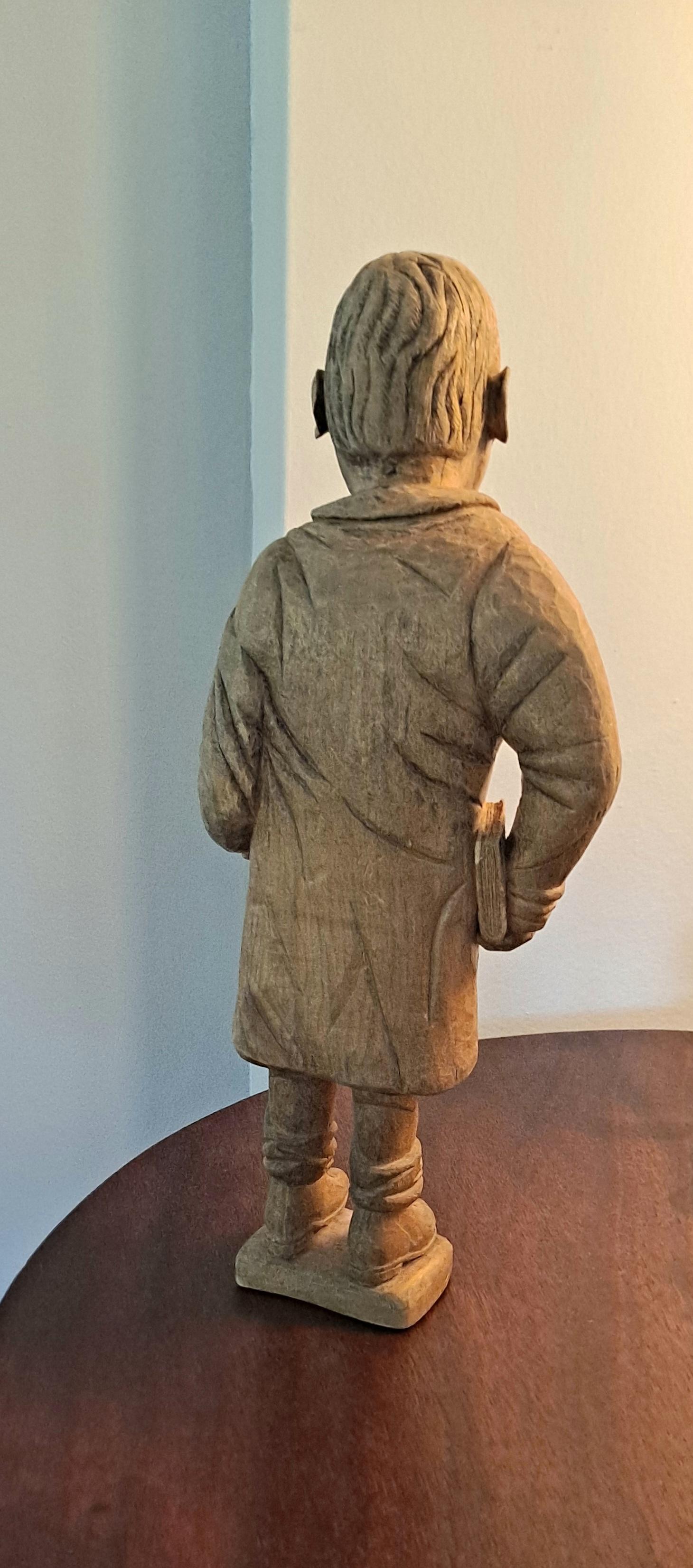 Italienische Holz-Skulptur  (Moderne der Mitte des Jahrhunderts) im Angebot