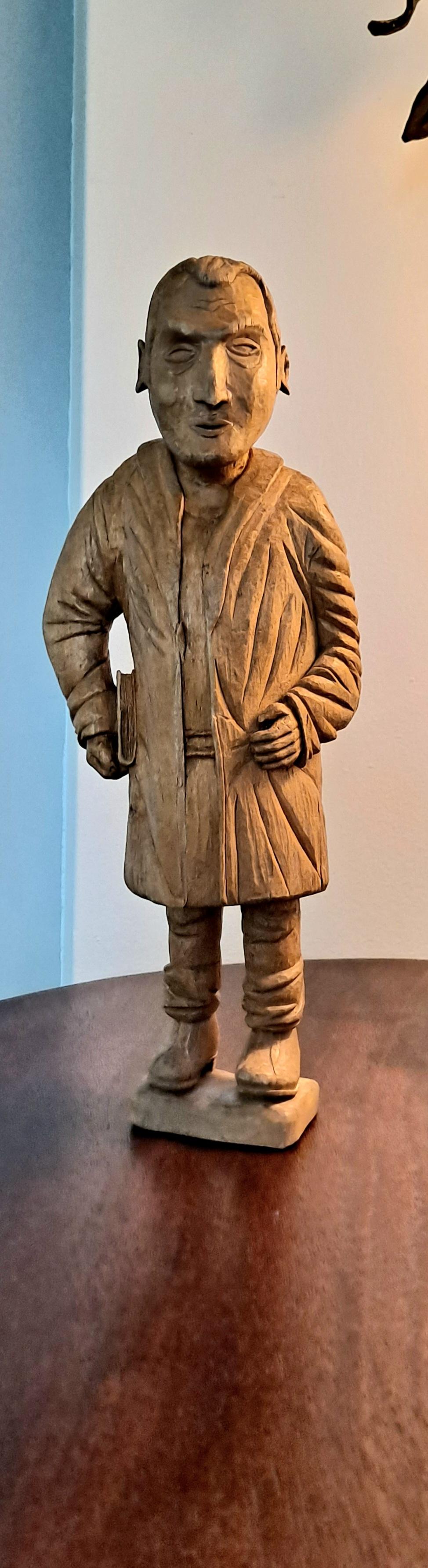 Sculpté à la main Sculpture italienne bois  en vente