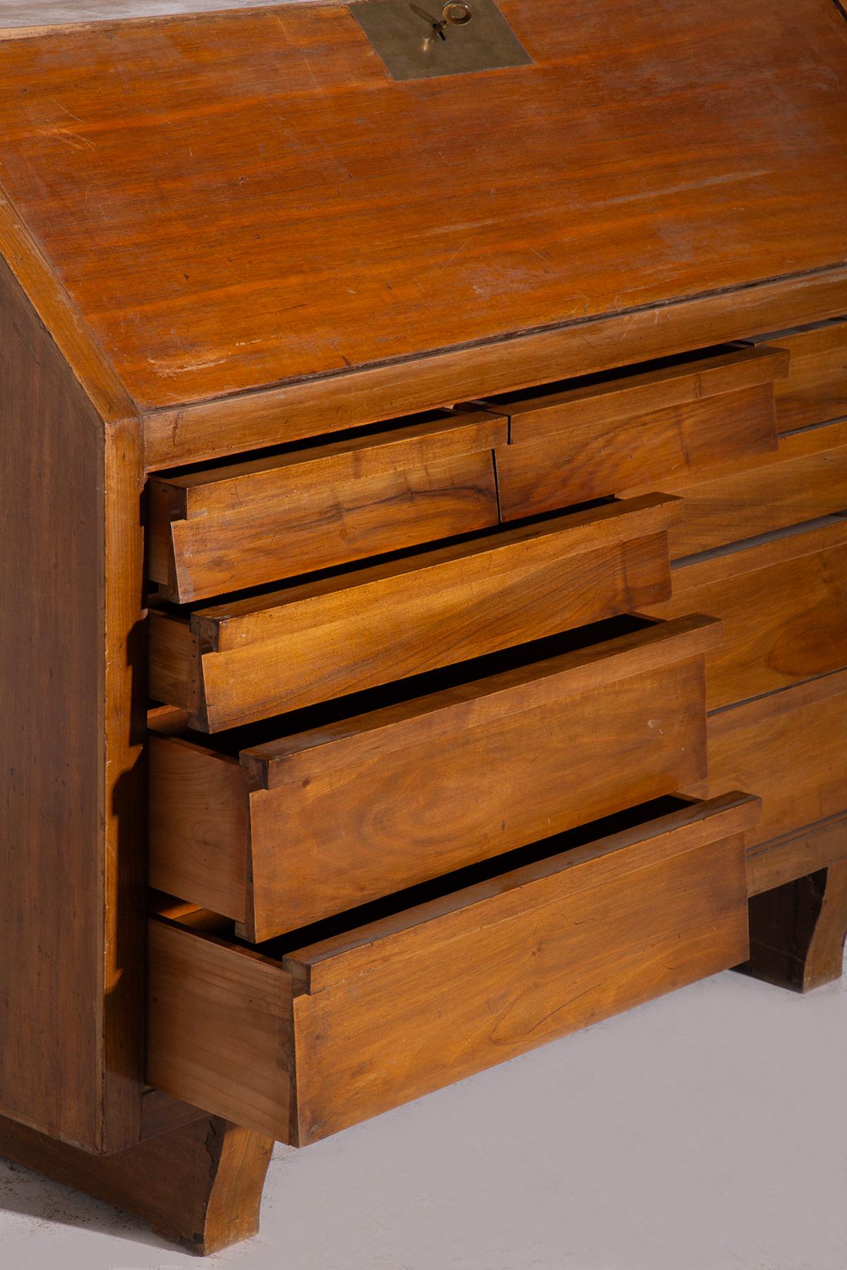 Mid-20th Century Italian Wood desk Secretaire vintage in vendita