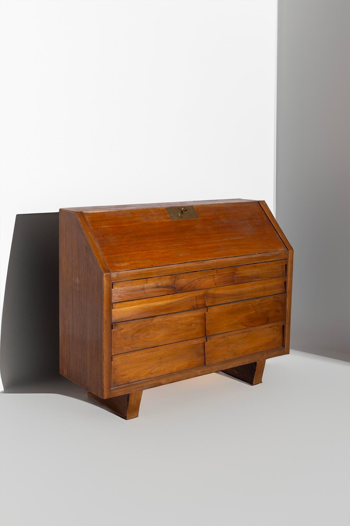 Italian Wood desk Secretaire vintage in vendita 1