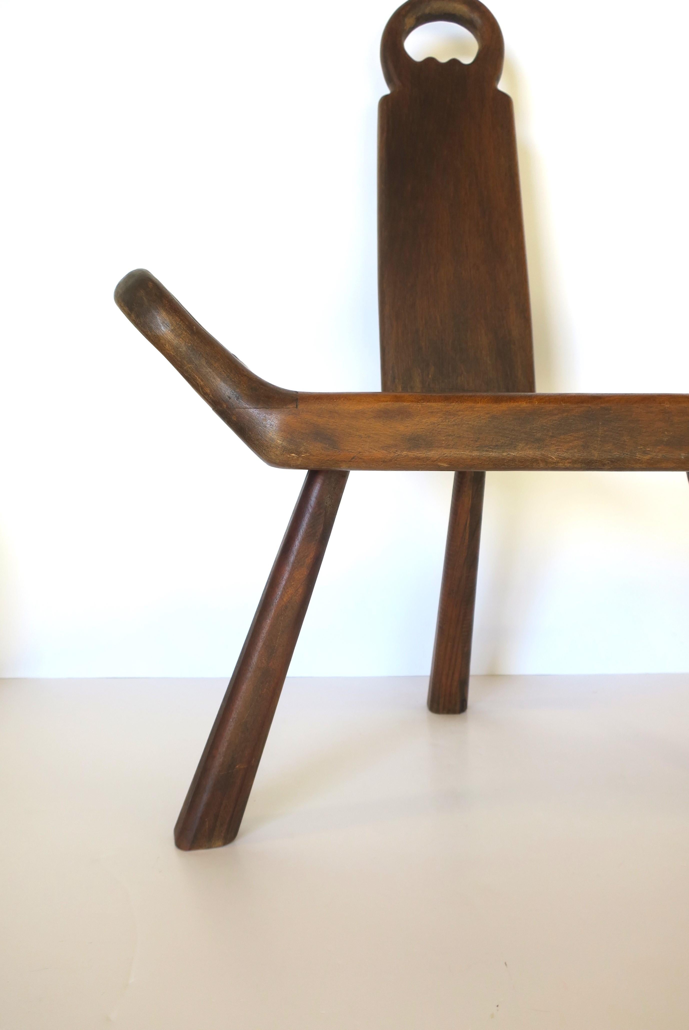 Italian Wood Sgabello Side Chair or Stool 3