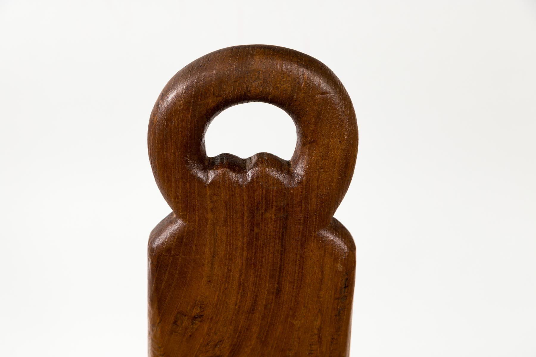 Italian Wood Sgabello Stool, Mid-20th Century 6