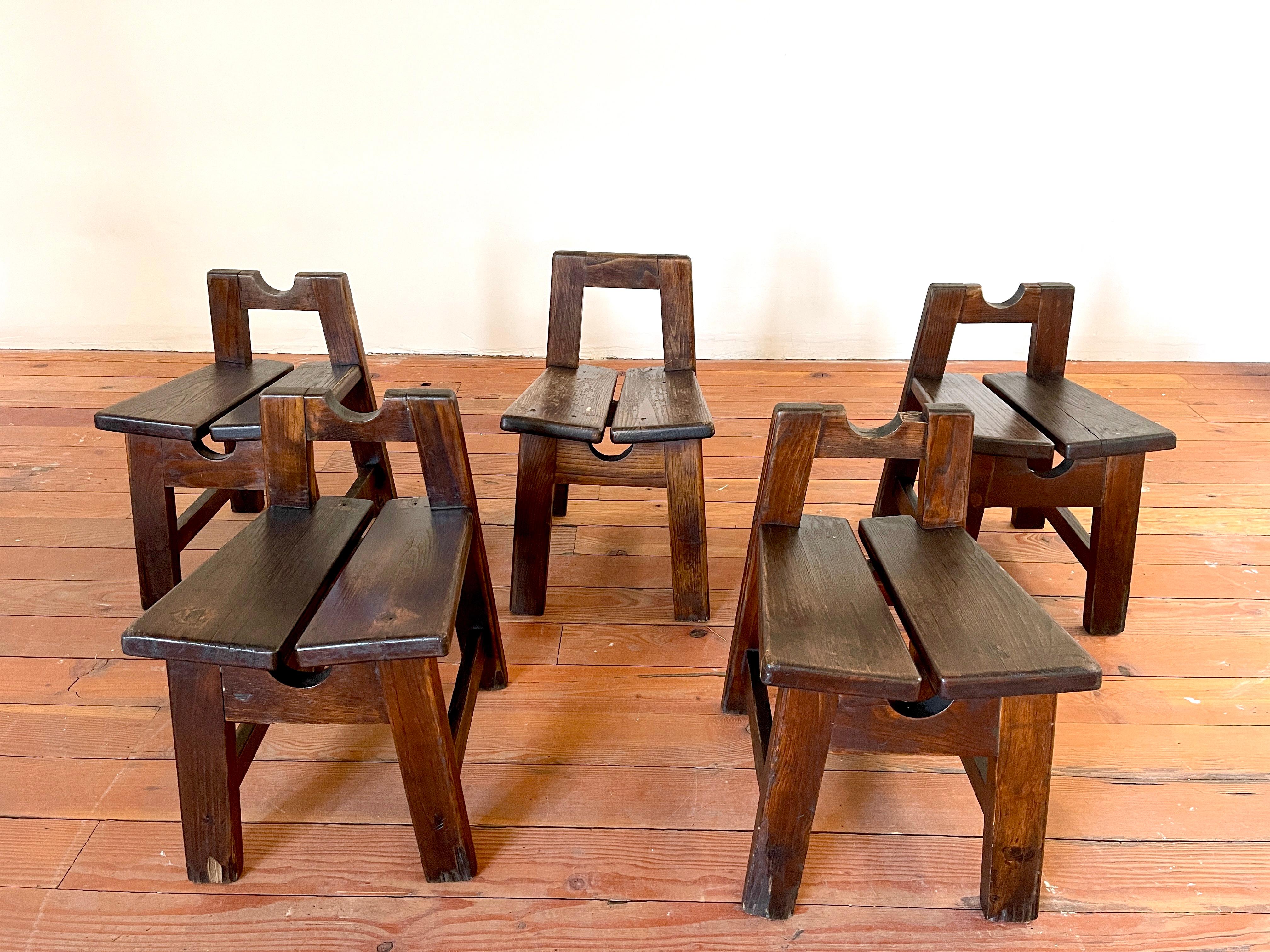 Mid-20th Century Italian Wood Stools For Sale