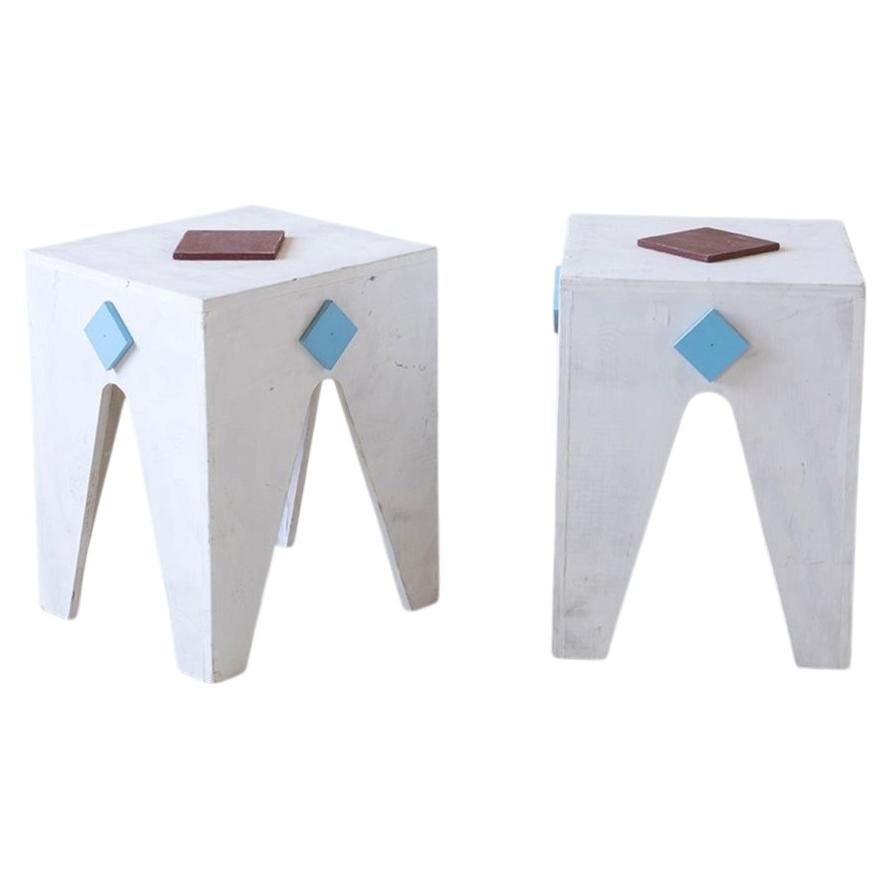 Italian Wood Stools For Sale