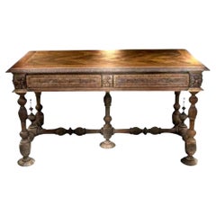 Used Italian Wood Table 19th Cent. Renaissance Style