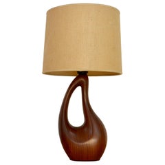 Italian Wood Table Lamp