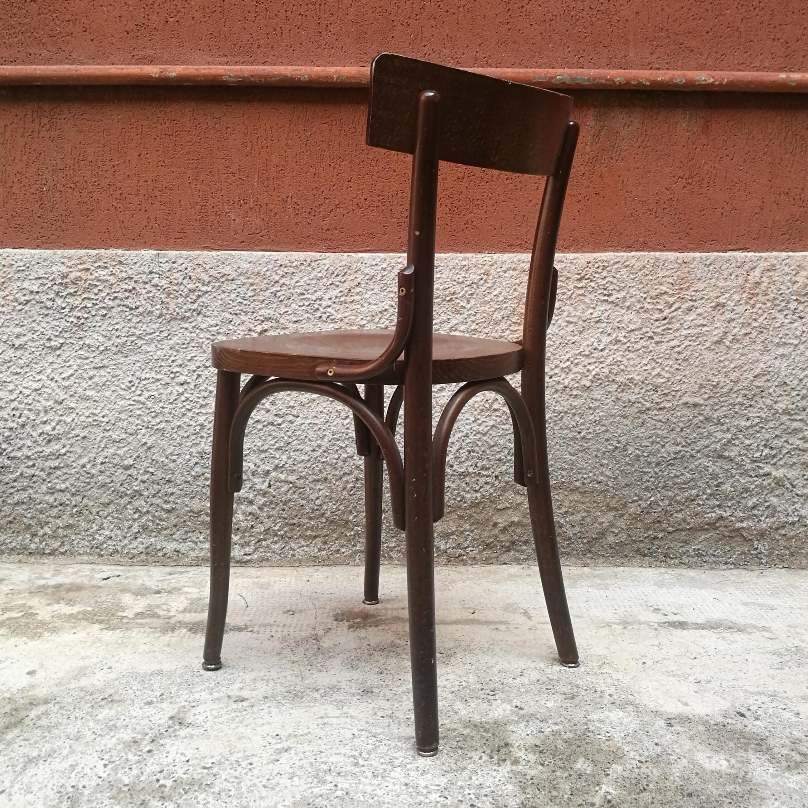 Mid-Century Modern Italian Wood Tavern Chairs 