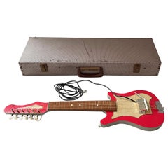 Italian wood toy electric guitar, 1980s