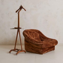 Italian Wood Valet Stand on Casters Attributed to Ico Parisi, 1950s