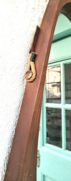 Madera Italiana  Espejo de pared atribuido a Franco Campo