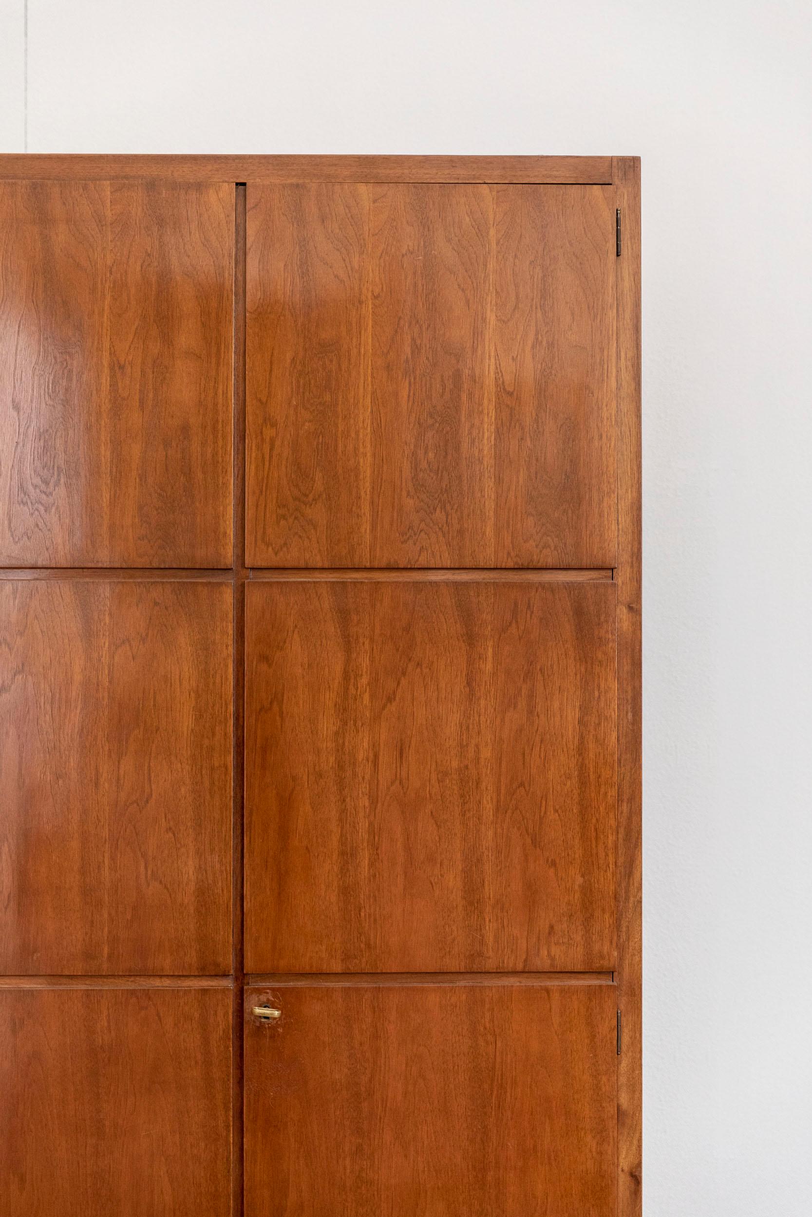 Mid-Century Modern Italian Wood Wardrobe Attributed to Paolo Buffa, Italy, 1950