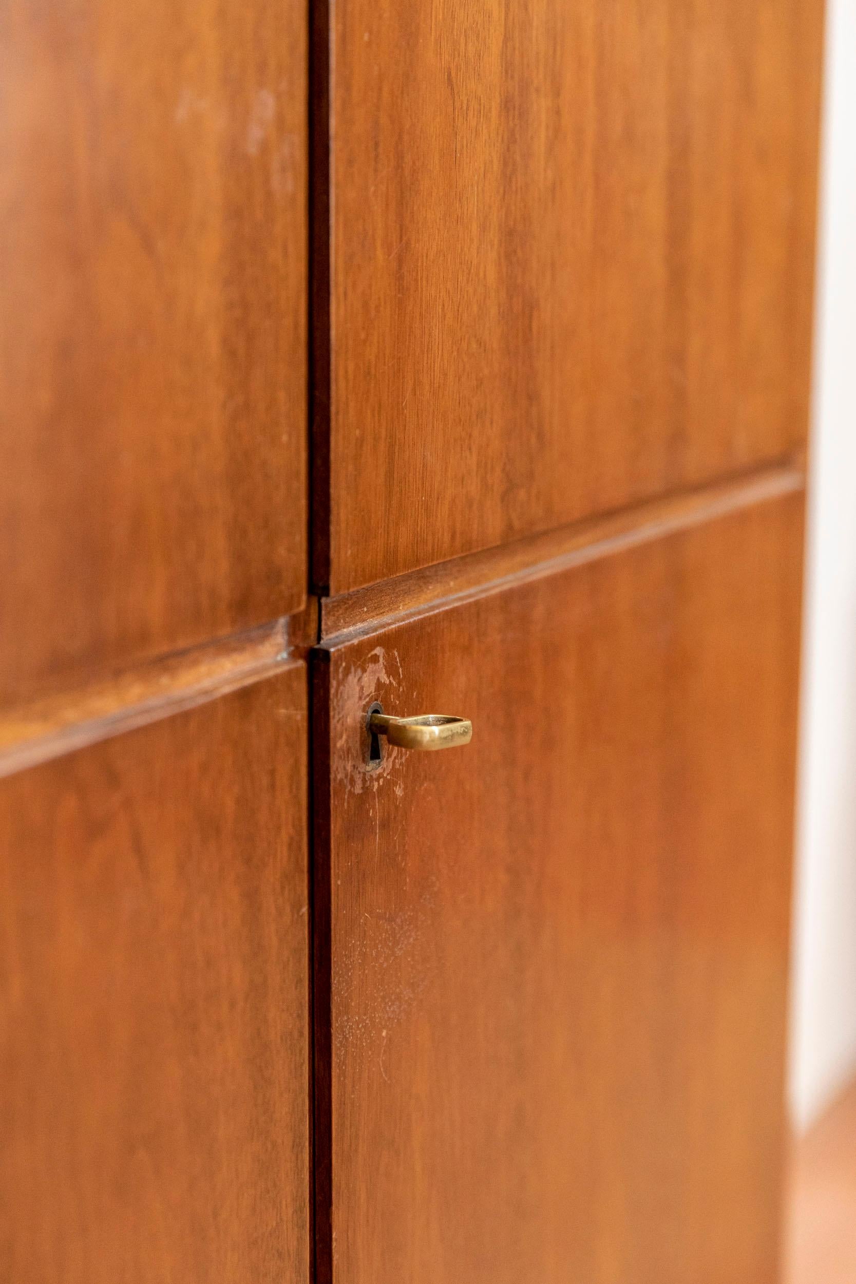 Italian Wood Wardrobe Attributed to Paolo Buffa, Italy, 1950 1