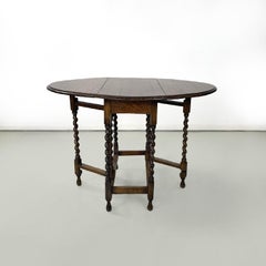 Italian wooden coffee or service table with two folding tops, 1900s