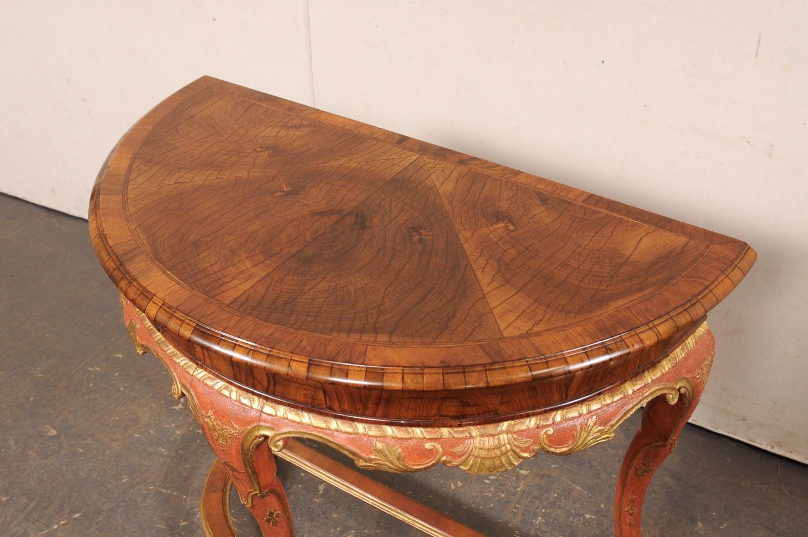 Bois Table console italienne en bois - une pièce unique et à la mode ! en vente