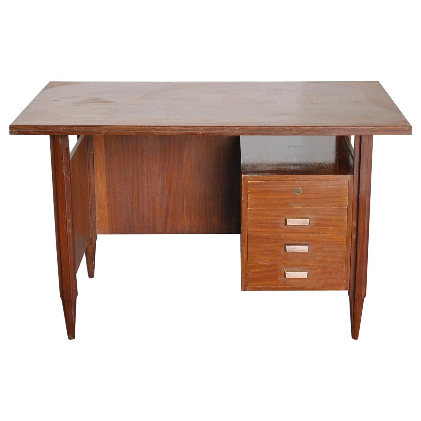 Italian Wooden Desk from the 60's For Sale