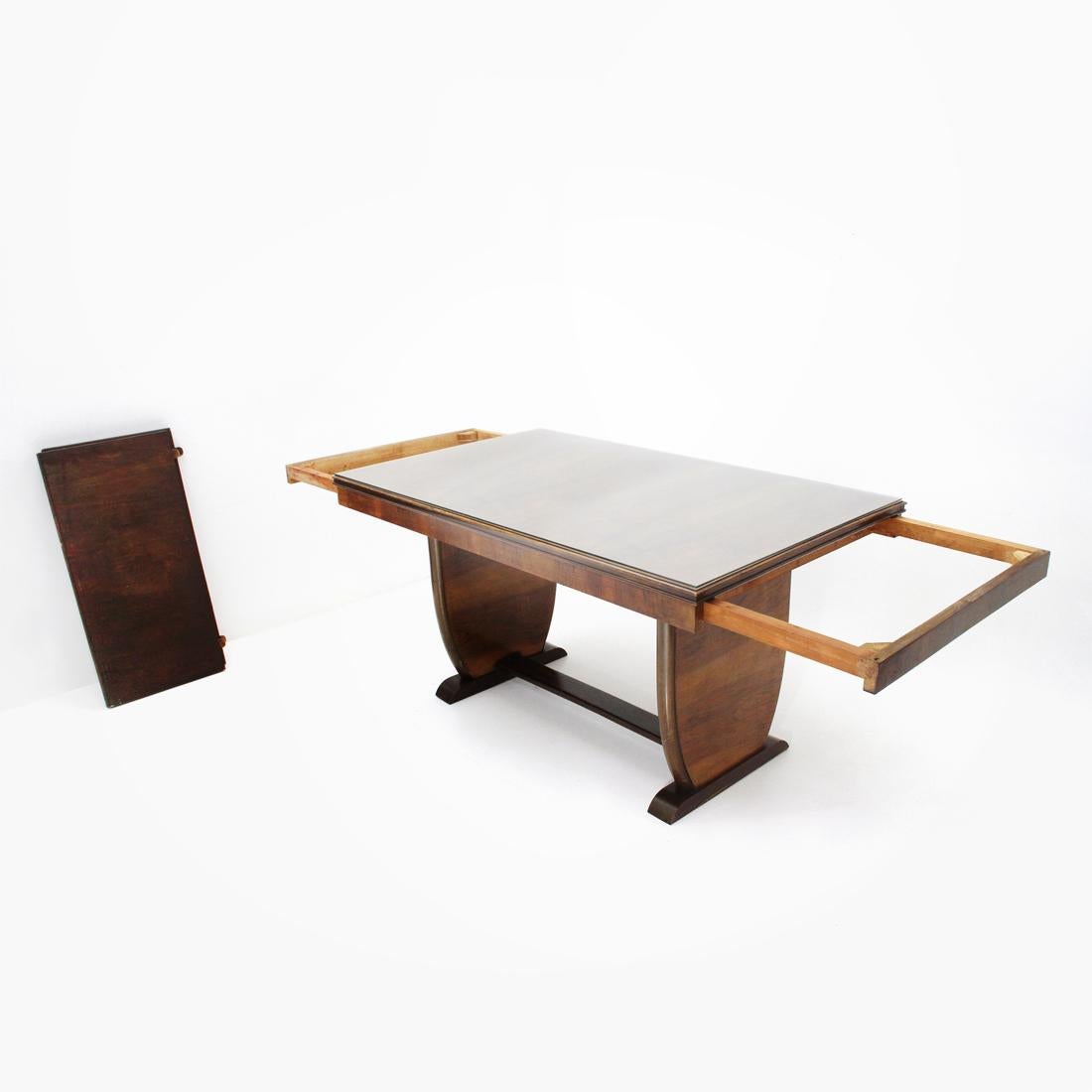 Italian Wooden Dining Table, 1940s For Sale 7