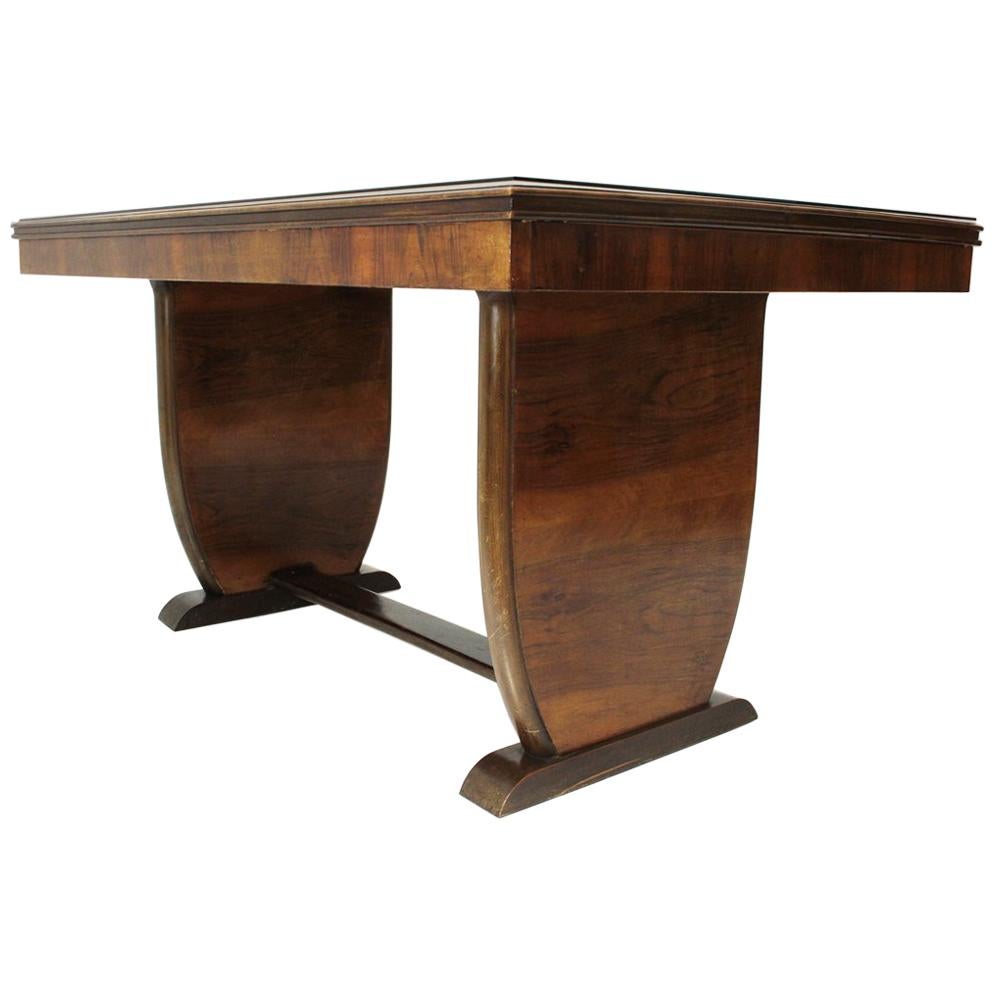 Italian Wooden Dining Table, 1940s For Sale