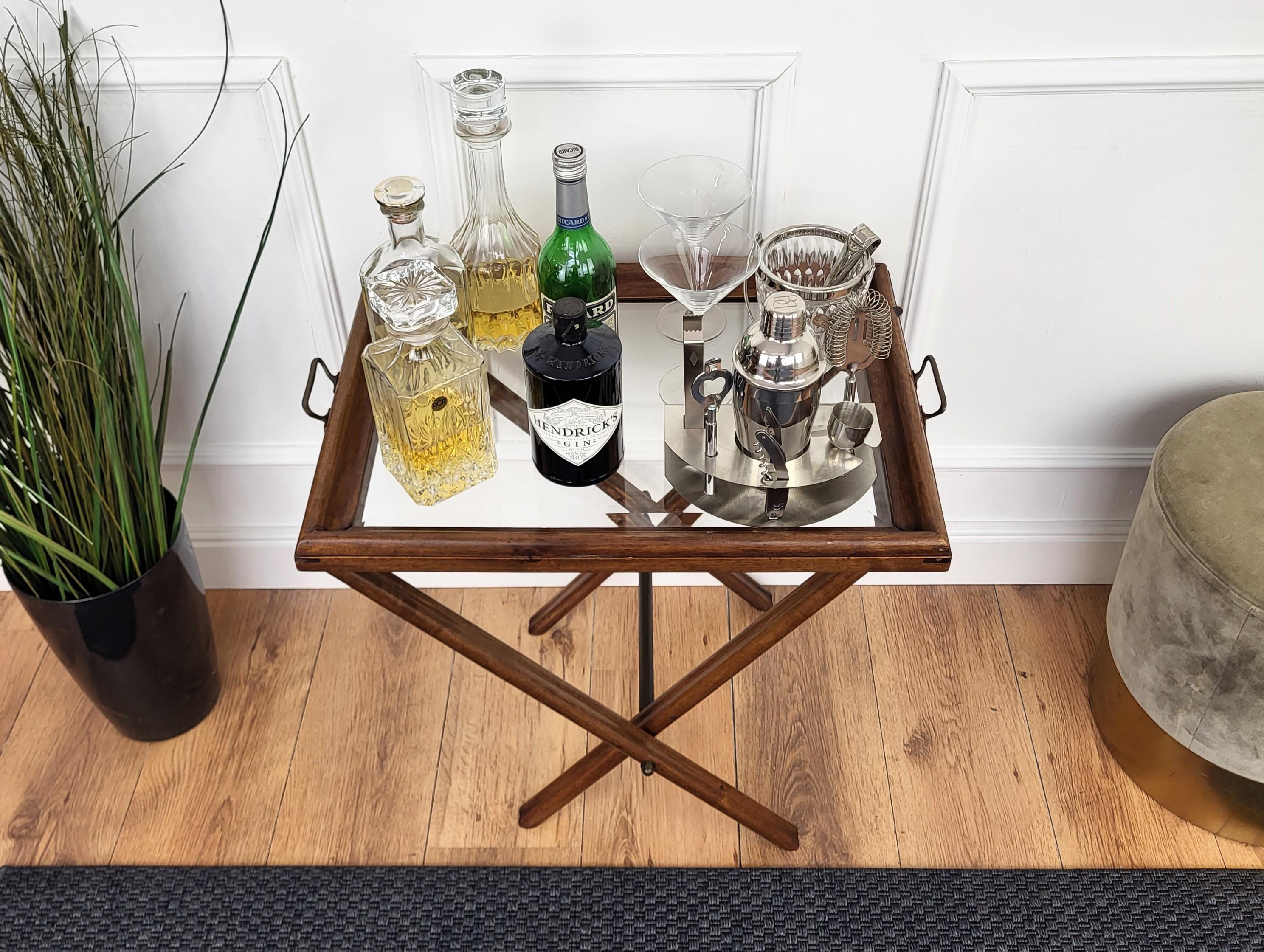 Table de service pliante italienne Butlers Tray Stand Dry Bar Bon état - En vente à Carimate, Como