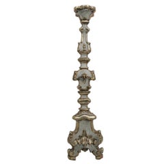 Italian Wooden Giltwood Altar Candlesticks, A Pair