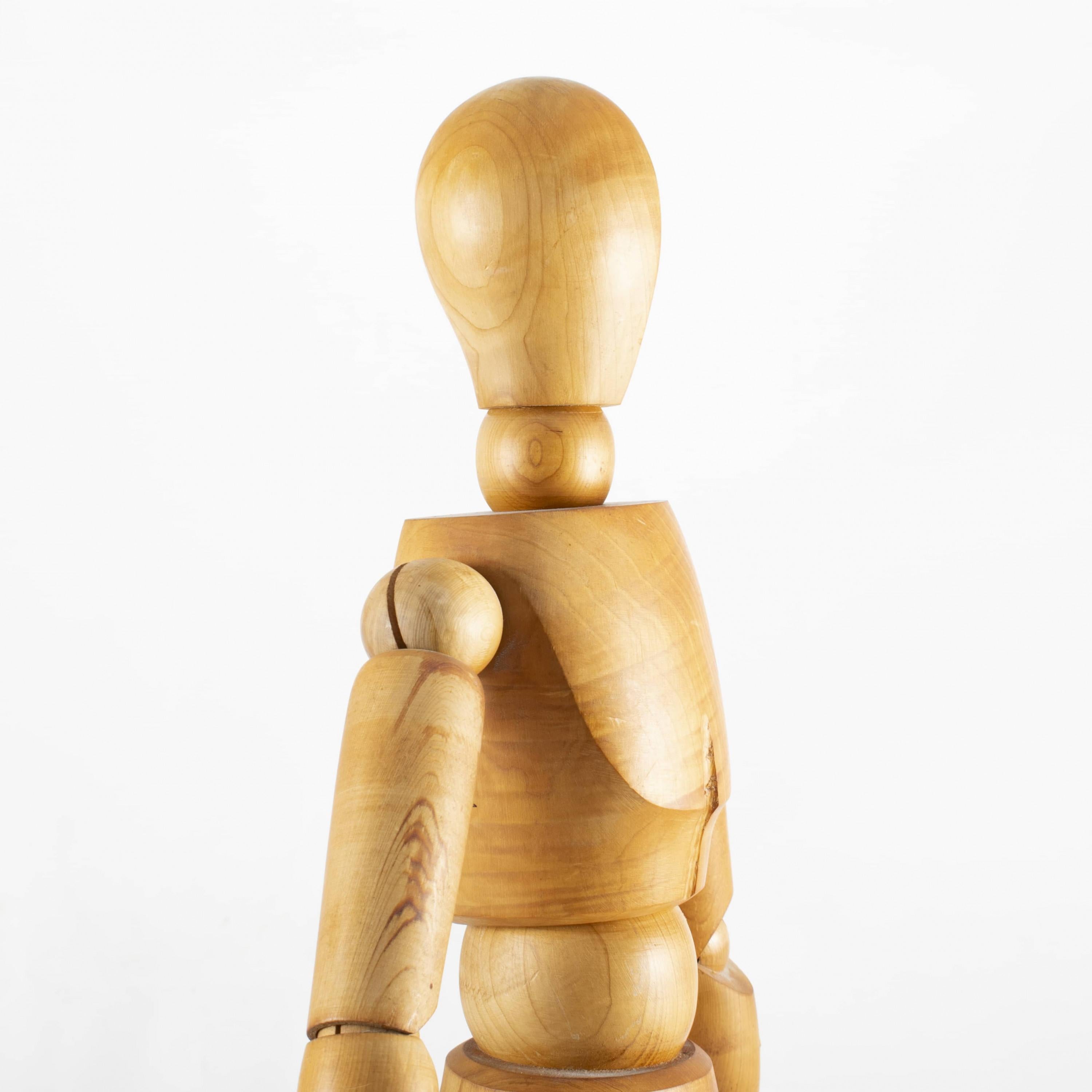 Italian Wooden Gliedermann / Artist Mannequin In Good Condition For Sale In Kastrup, DK