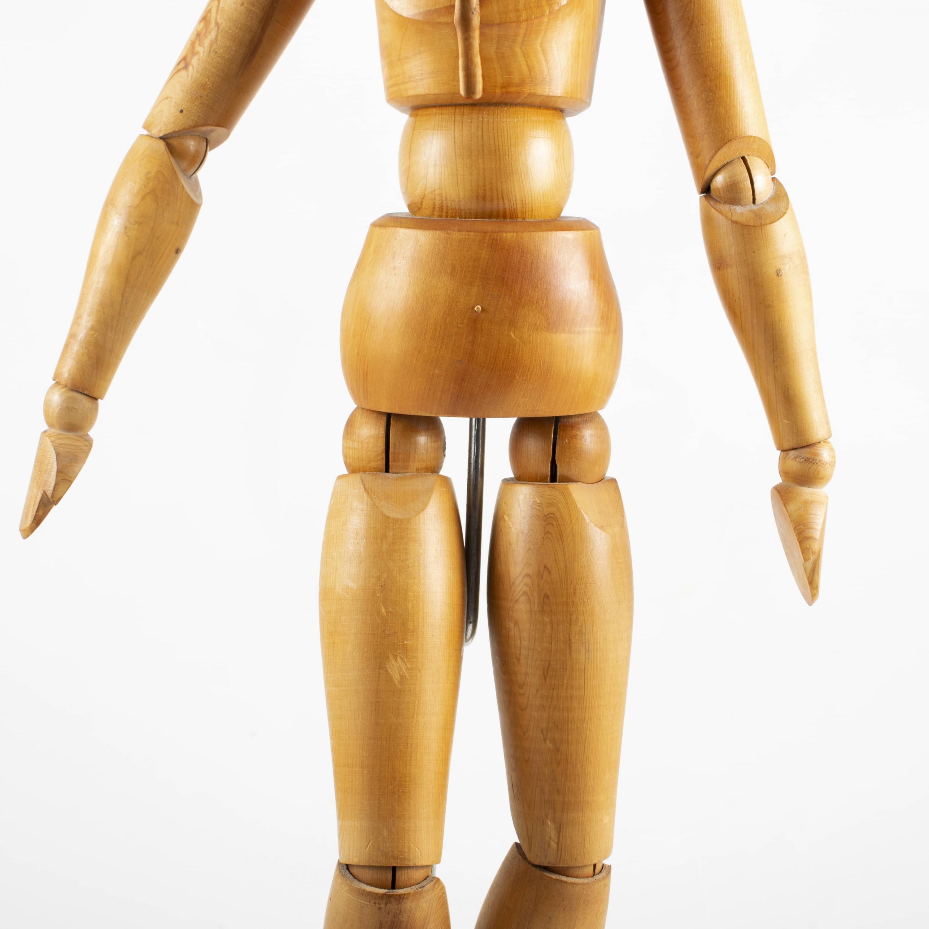 Cherry Italian Wooden Gliedermann / Artist Mannequin For Sale