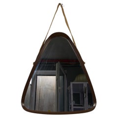 Italian Wooden Hanging Wall Mirror, 1960s, Italy