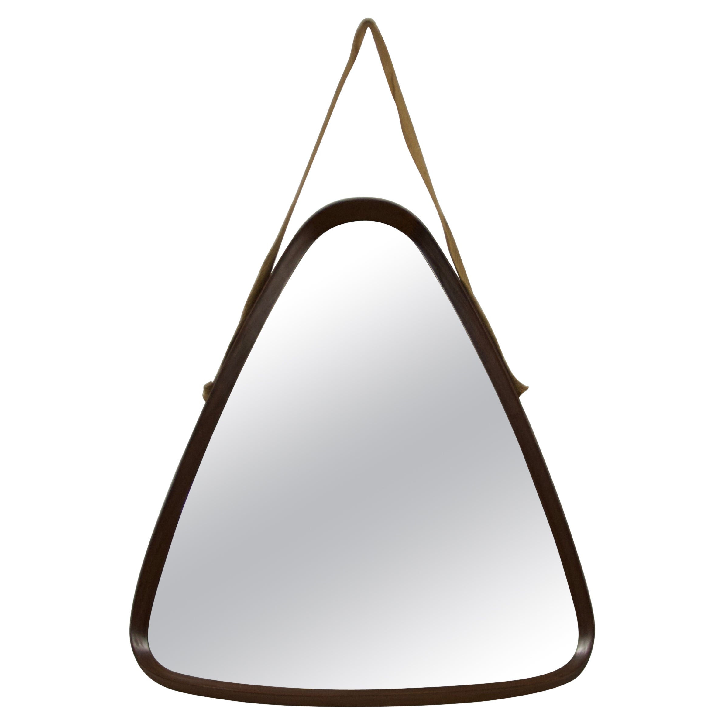 Miroir mural suspendu en bois, 1960, Italie en vente