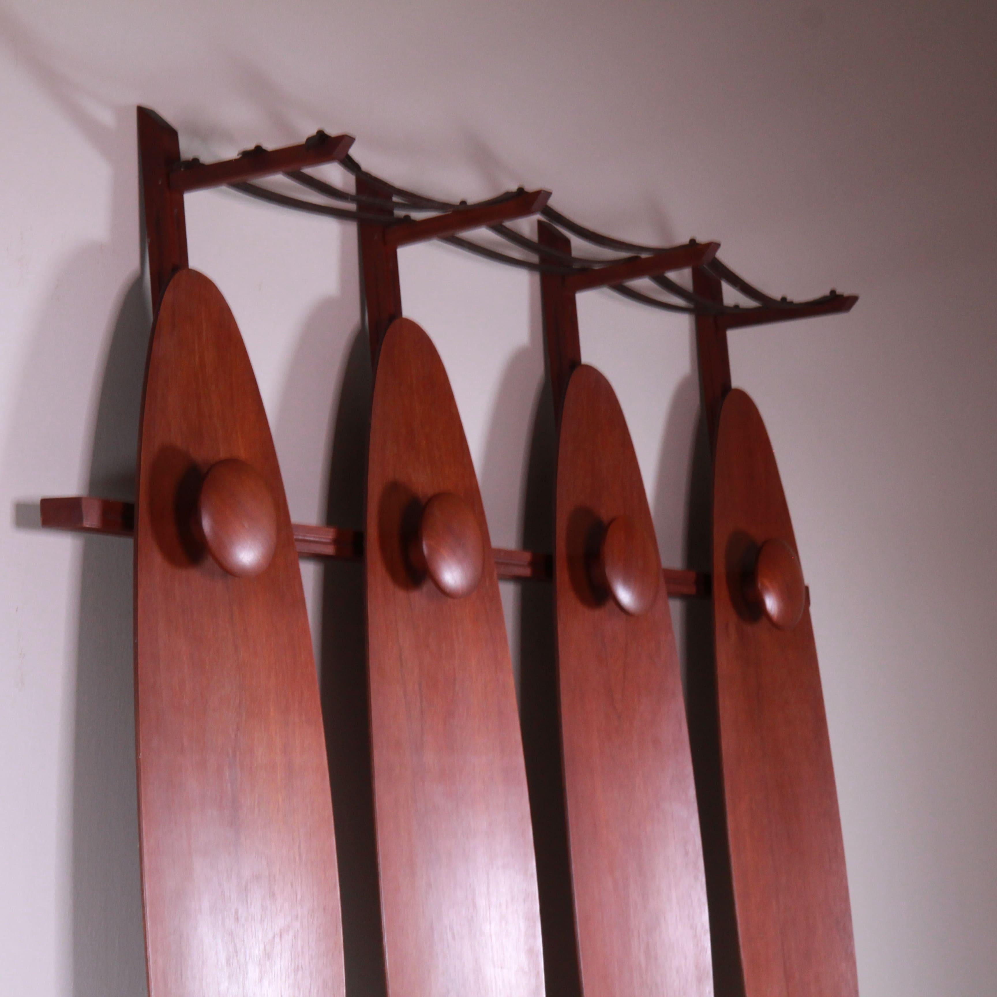 Mid-20th Century Italian Wooden Hat Stand For Sale