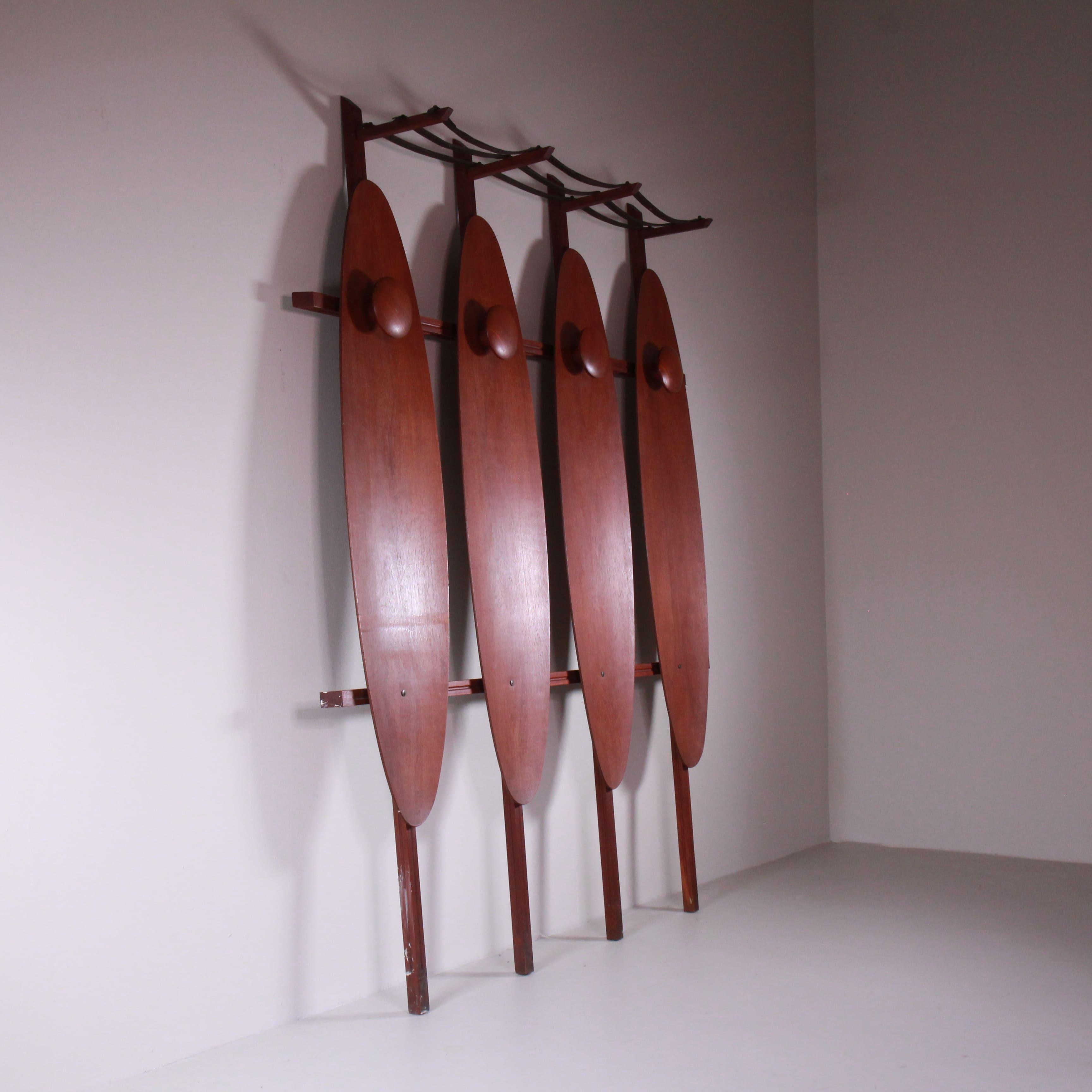 Italian Wooden Hat Stand For Sale 1