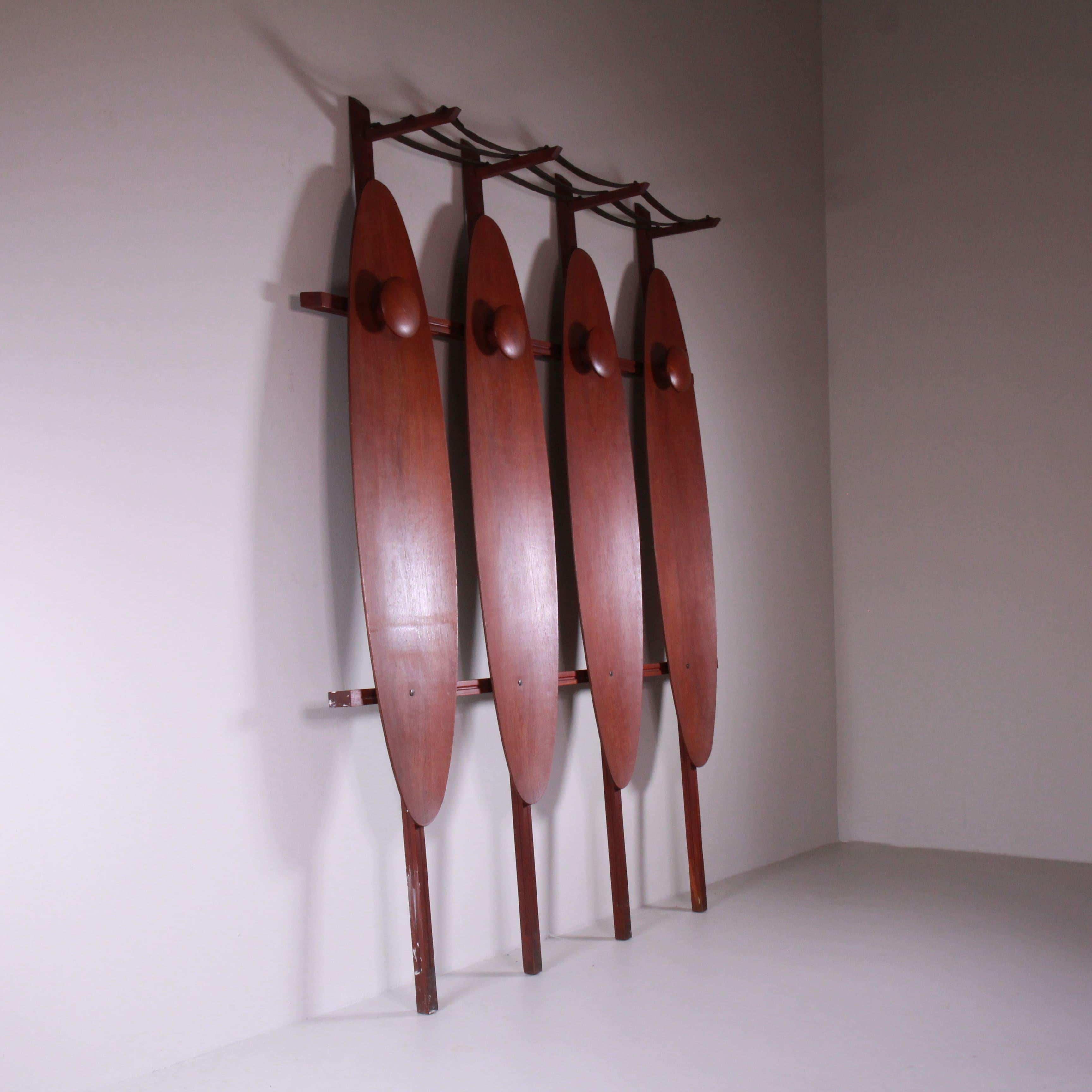 Italian Wooden Hat Stand For Sale 2