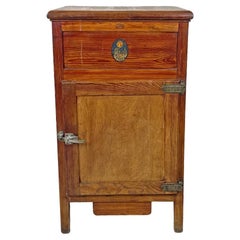 Italienischer Holzkühlschrank Stella Polare von G. Saracco Asti, Anfang 1900