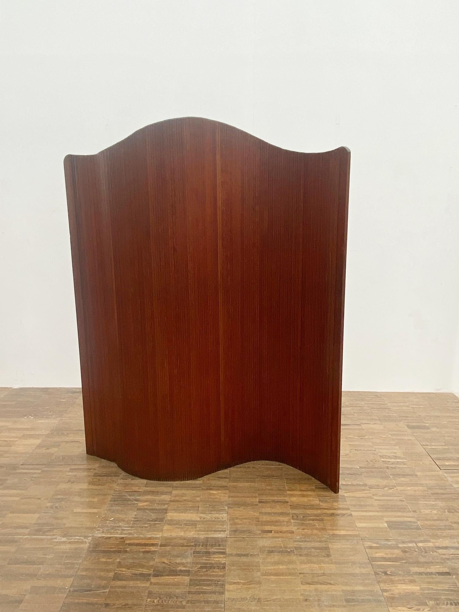 Italian Wooden Mid Century Modern Folding Screen 1