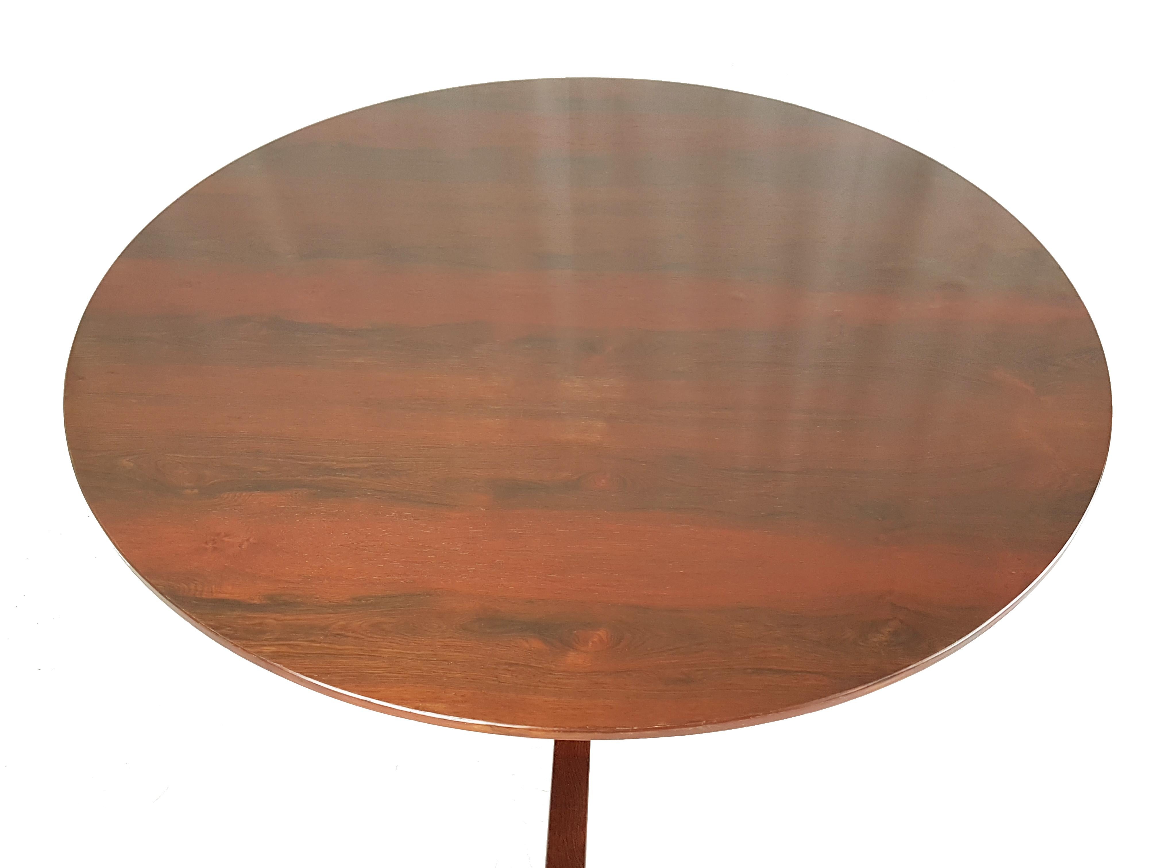Italian Wooden Round, 1960s Dining Table by Gianfranco Frattini for Bernini 2