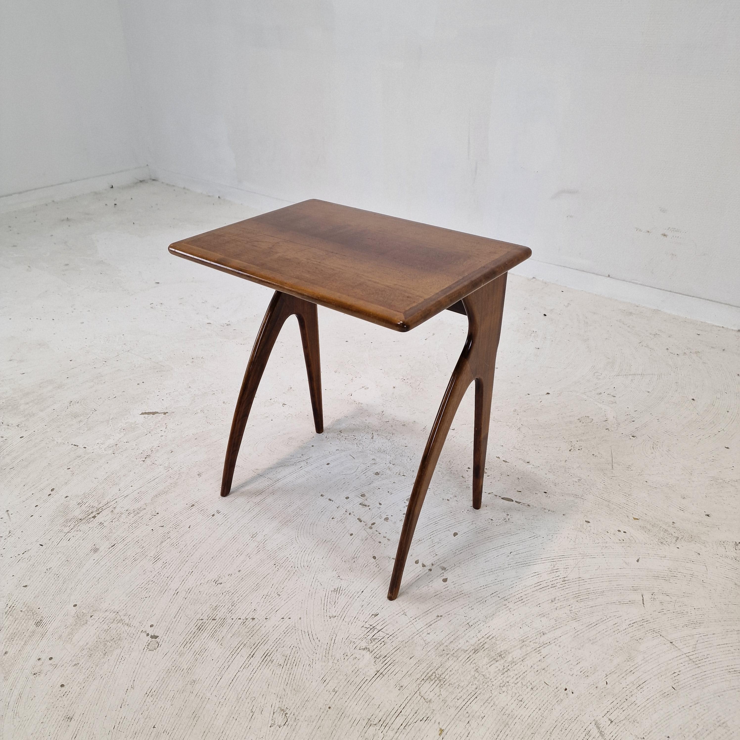 Mid-Century Modern Italian Wooden Side Table, 1930s For Sale