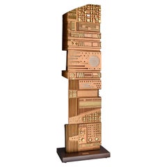 Escultura italiana de madera XXL de Gianni Pinna, 1981