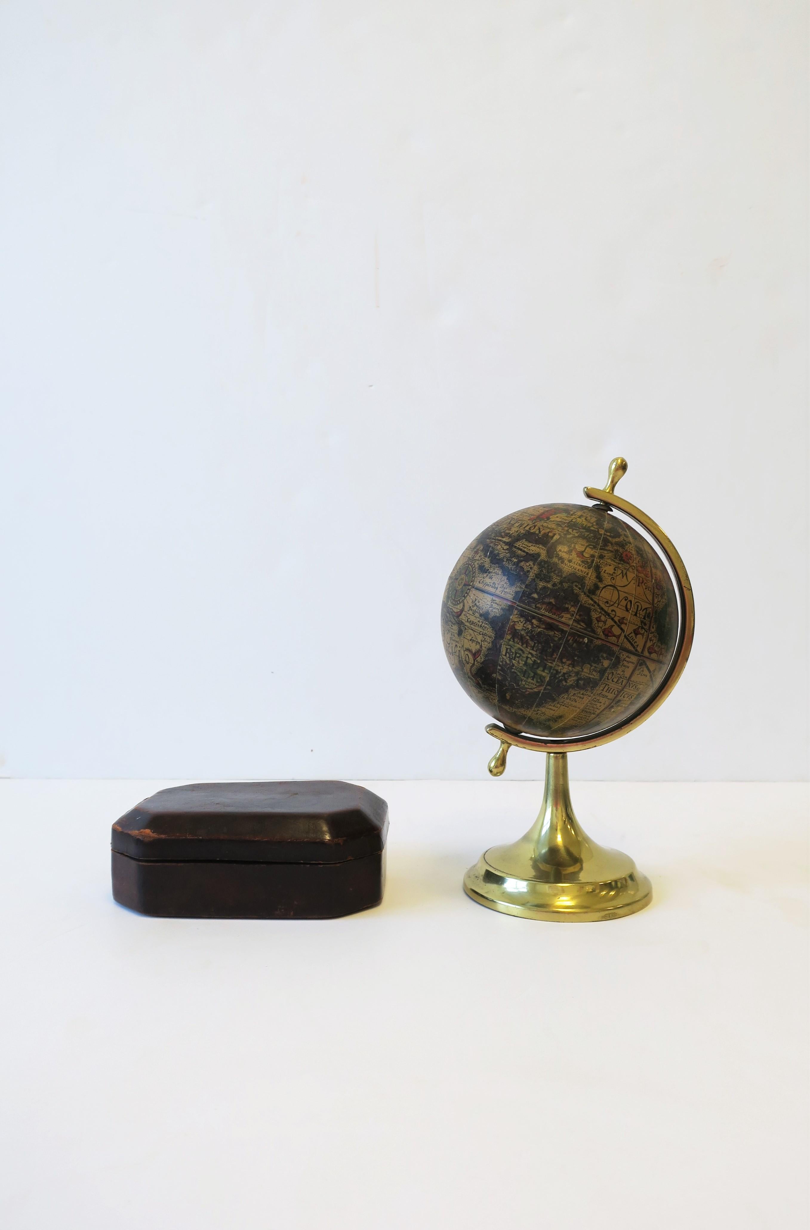 Brass World Globe That Spins, Italian
