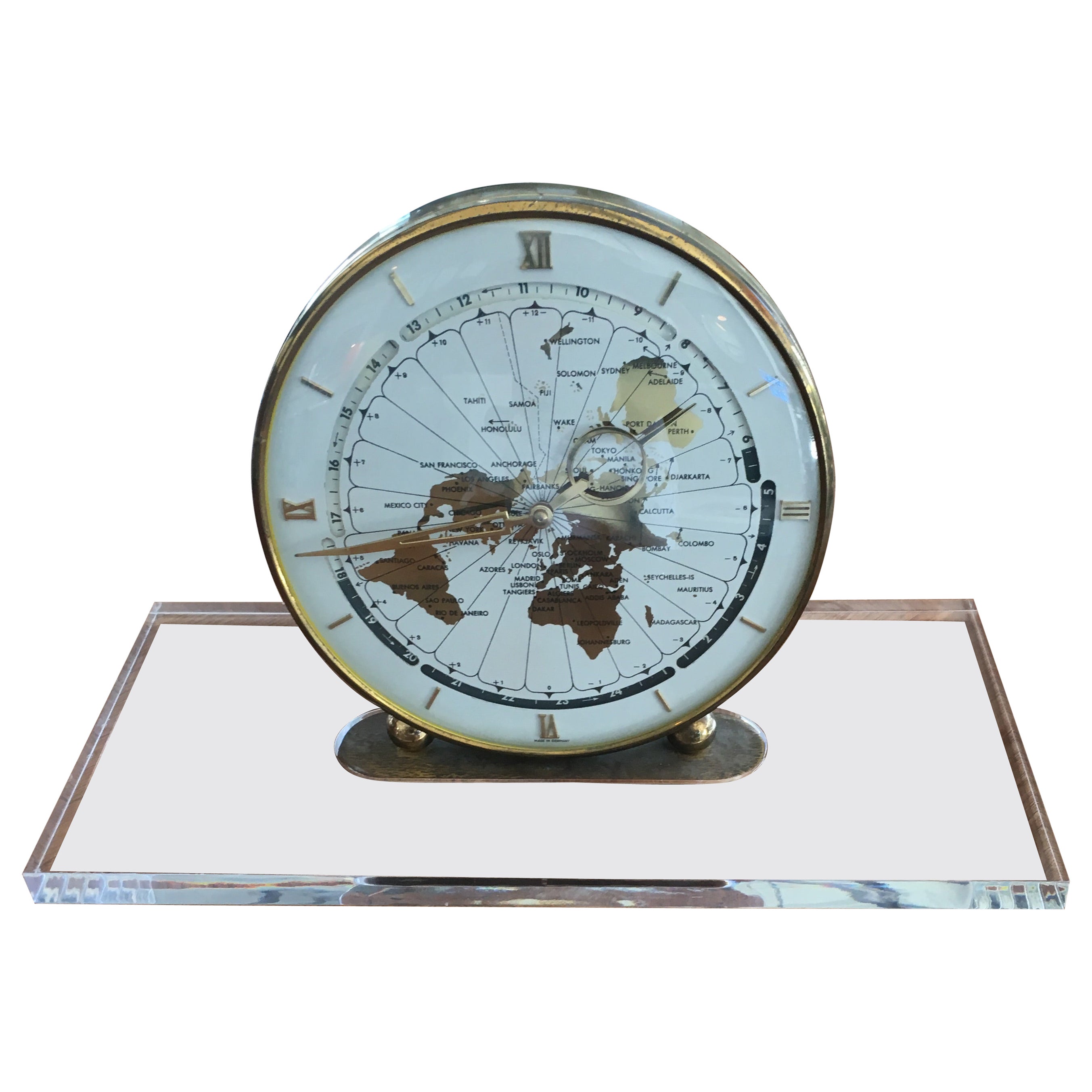 Italian World Table Clock, Germany, 1950s