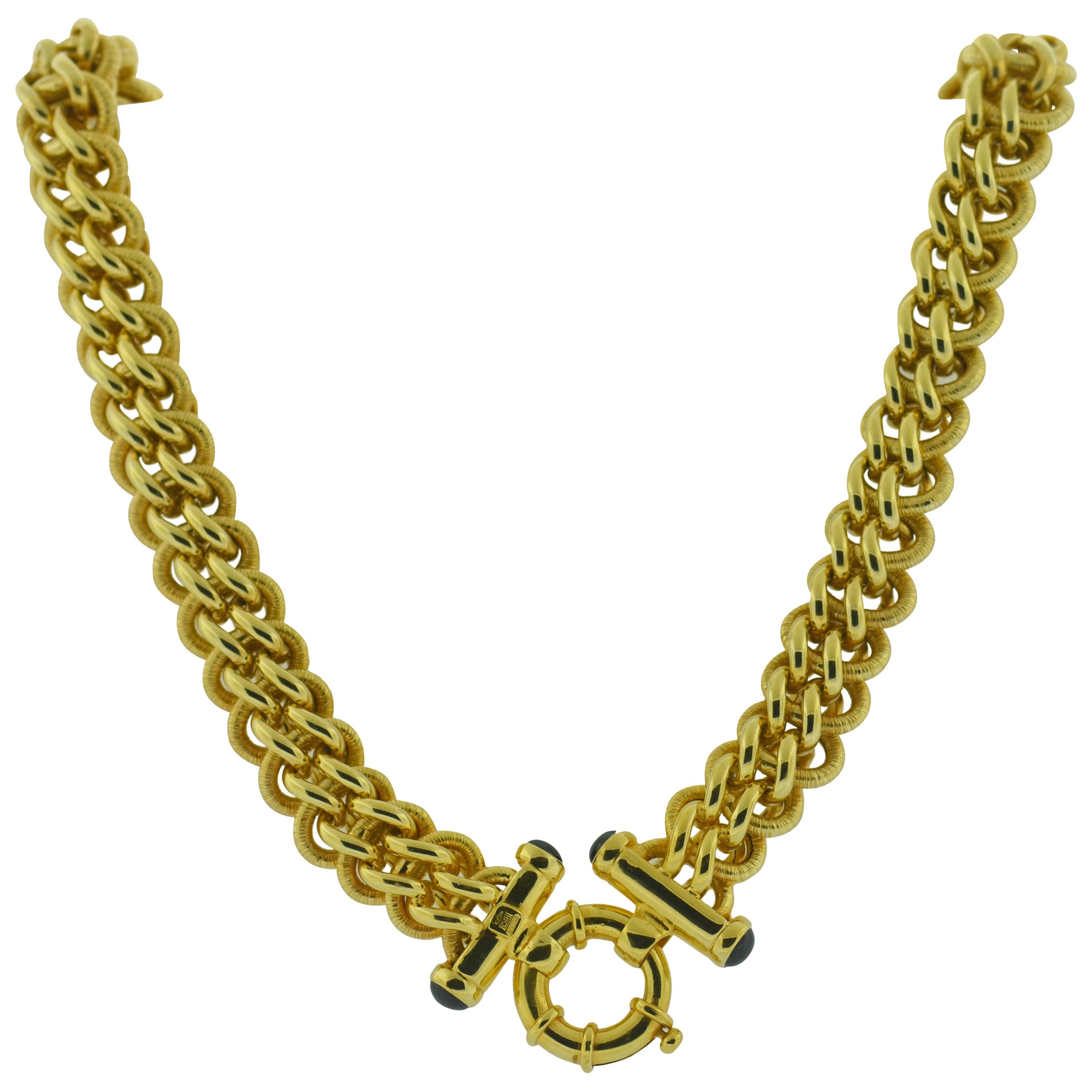 Italian Woven Chain Necklace 18 Karat 750, Italy