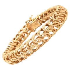 Italian Woven S Link Chain Bracelet in 14K Yellow Gold