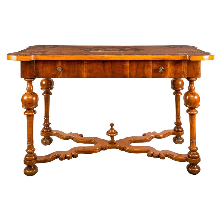 Italian Writing Desk Table Venice 17th Century Venetian Walnut