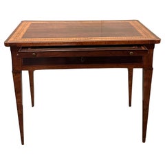 Italian Writing Table with Sliding Top and Pull Out Desk Top